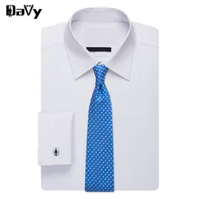 Davy Brand Custom New Plus size Dress Shirts Made by hand by tailor Men Long Sleeve Fashion Casual Cotton shirts high quality