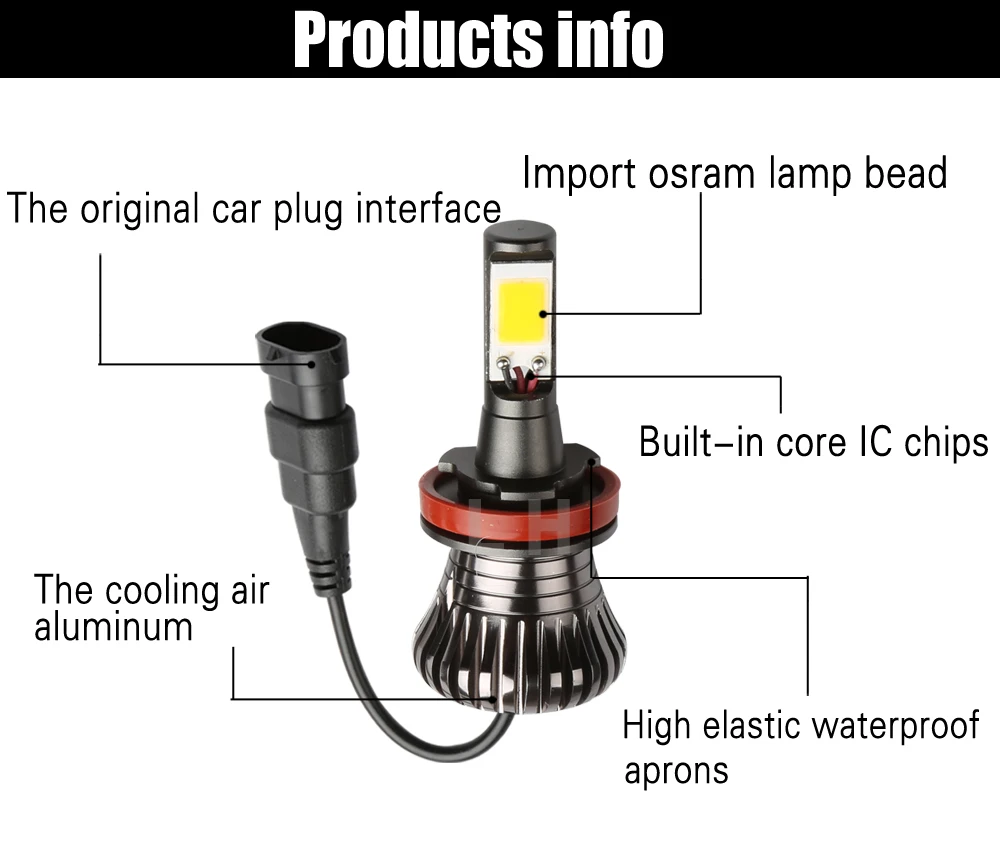 H1 led H3 H7 H11 H8 9005 9006 HB3 HB4 H27 880 881 H16 PSX24W Противотуманные фары дневные фары DRL лампа двойной Цвет белый цвет желтый, синий; размеры 34–43/голубого ледяного цвета 12v