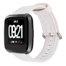 Контракт дизайн иглы пряжки прекрасно тканые нейлон Регулируемый замена группы спортивный ремешок ForFitbitVersa