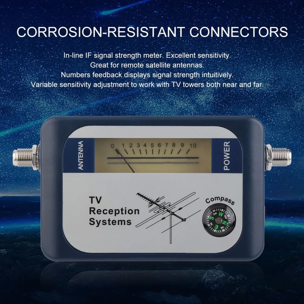 DVB-T Finder цифровая антенна наземного ТВ антенна сигнал мощность измеритель мощности указатель ТВ системы приема с компасом