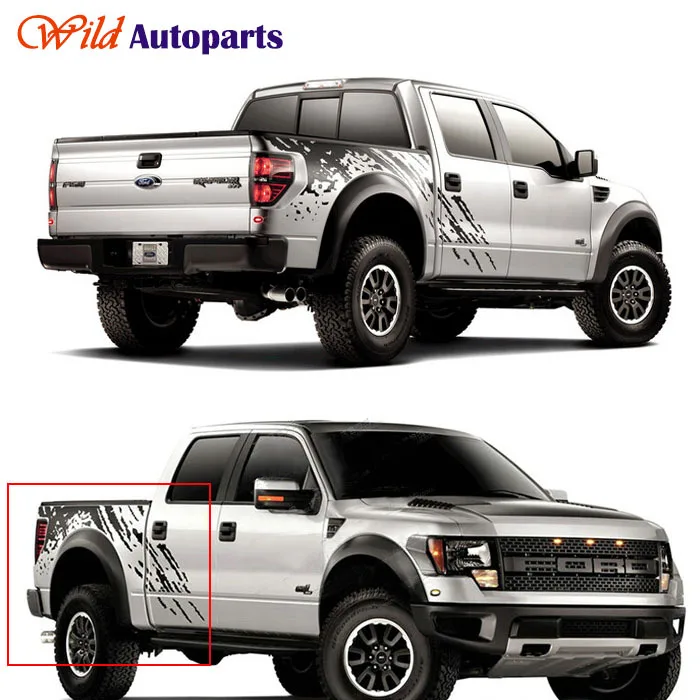 Black Auto Body Tail Side Trunk Graphics Vinyl  De...