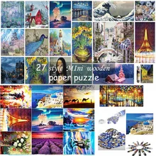 27 Тип 150 шт./компл. мини трубы Jigsaw деревянные Бумага Лесной Олень головоломки для взрослых творческие игрушки Пазлы Рождественский подарок для детей