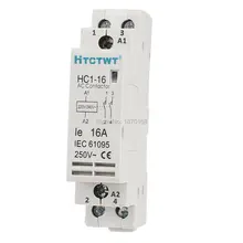 HC1-16A 35 мм DIN рейку 2 полюс контактор AC власти, 16A ie 220/240 V катушки