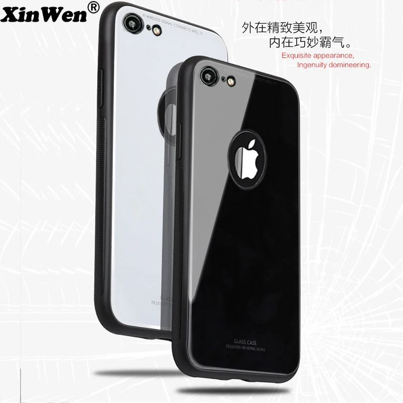 XinWen роскошные стеклянные зеркальные оригинальные чехлы для телефонов etui capinha coque