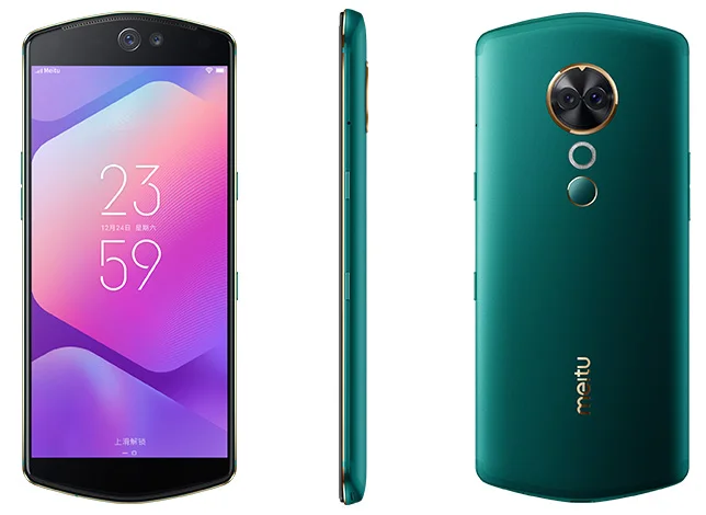 

Meitu T9 4G LTE 6.01" Full Screen Snapdragon 660 Octa Core Android 8.1 QuickCharge Fingerprint Face Unlock Camera Mobile phone