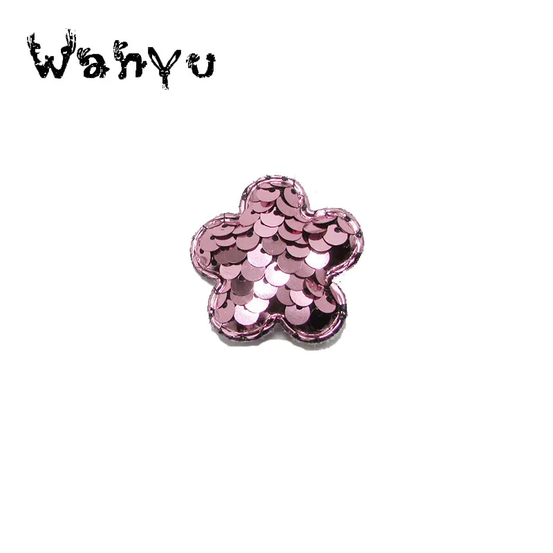 zz29 4 см блестящие/блестки цветы мягкие нашивки аппликации для DIY Украшение для волос бант, много цветов - Цвет: zz29