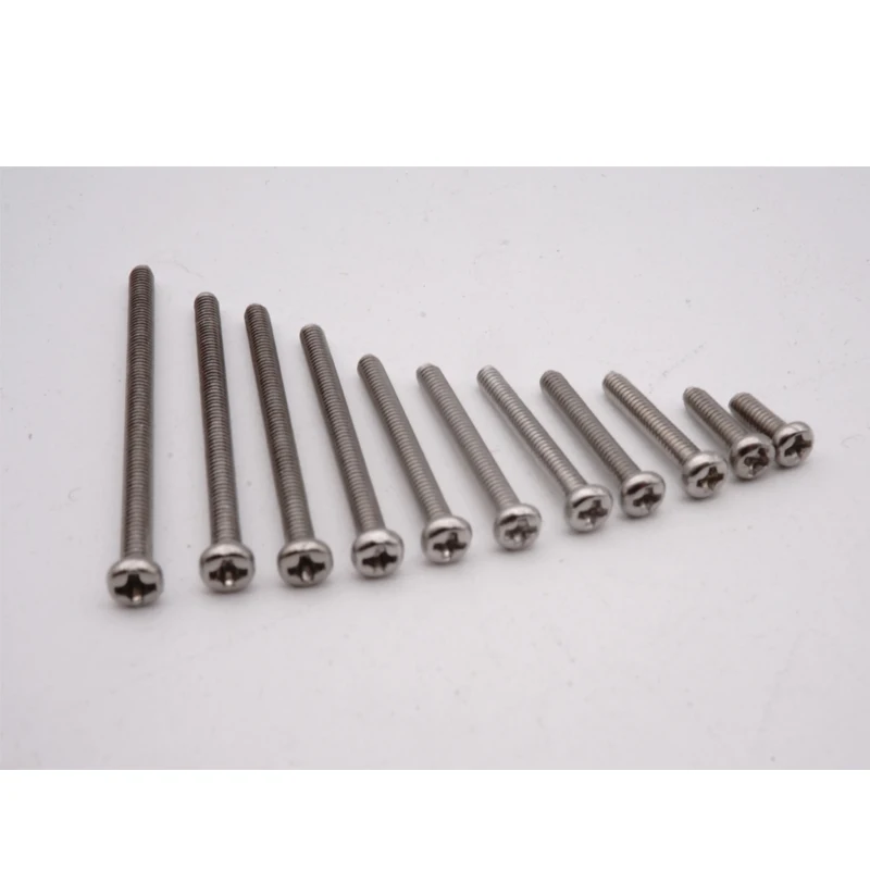 Tamiya-piezas de acero inoxidable MINI 4WD autofabricadas, M2 con cabeza en forma de taza, tornillos de 6mm-35mm, 10 Uds./precio/TUERCAS negras y plateadas, 100 Uds./paquete