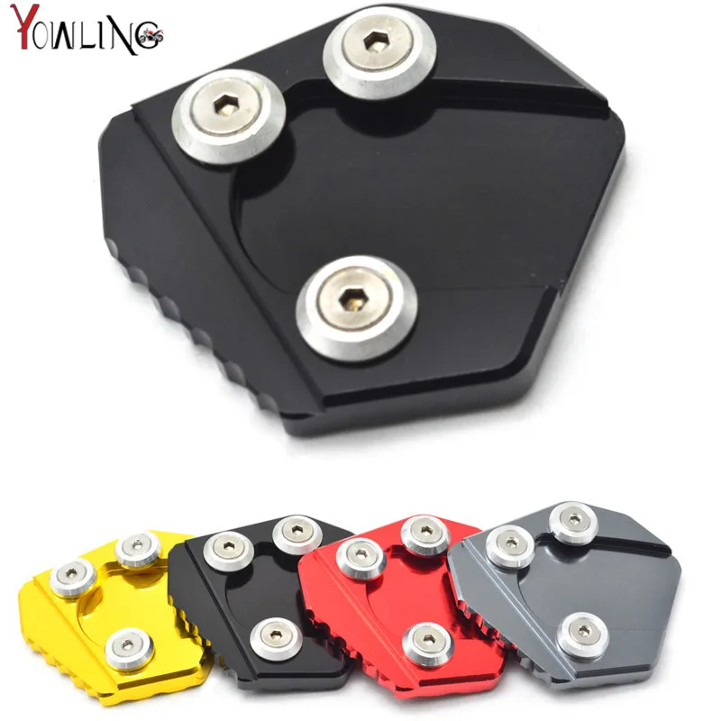 

Motorcycle rest built-base side panels extended pad Kickstand Side Stand Extension Enlarger Plate Pad For YAMAHA SMAX155 2013-16