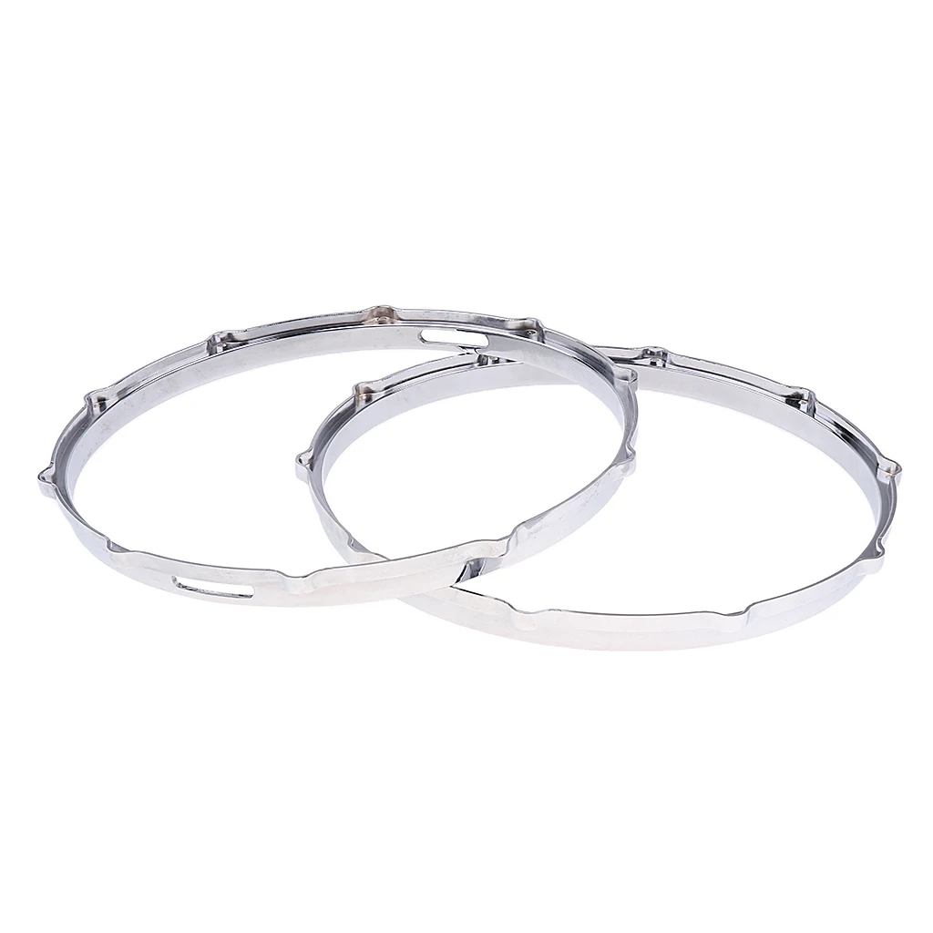 

2pcs 14inch Alloy Snare Drum Hoop Ring Rim Percussion Instrument Parts Accessories for 14'' Snare Drum Percussion Instrument