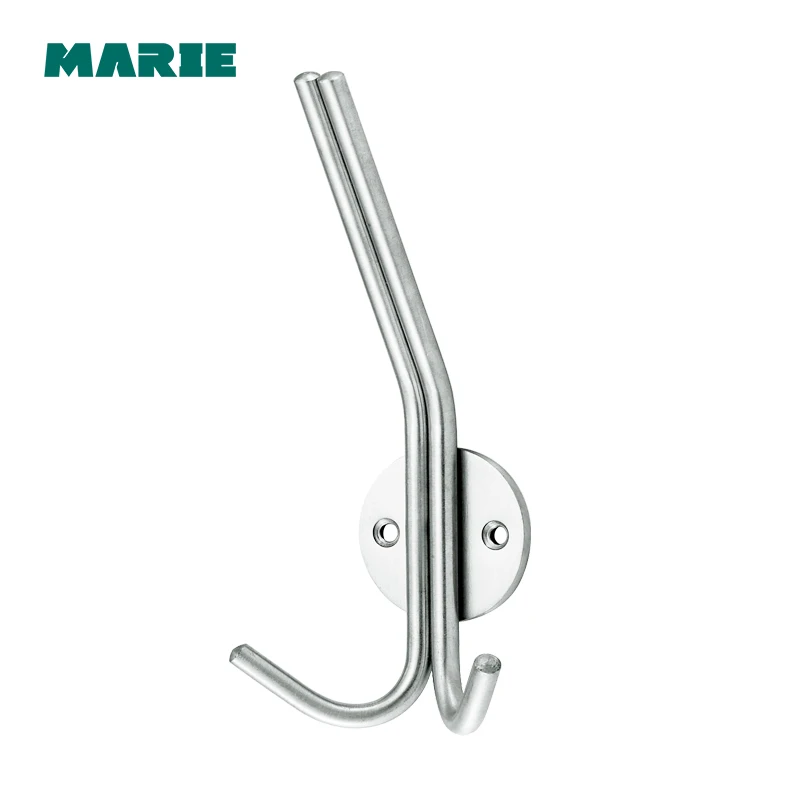 HK005 Bathroom Towel Wall Hooks Kitchen Stainless Steel Hanger Holder Clothes Hook