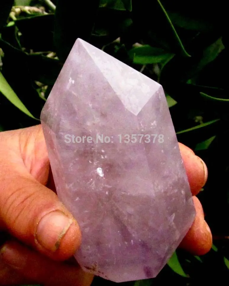 

huij 00367 AAA NATURAL AMETHYST QUARTZ CRYSTAL POINT Healing Bronze Statue