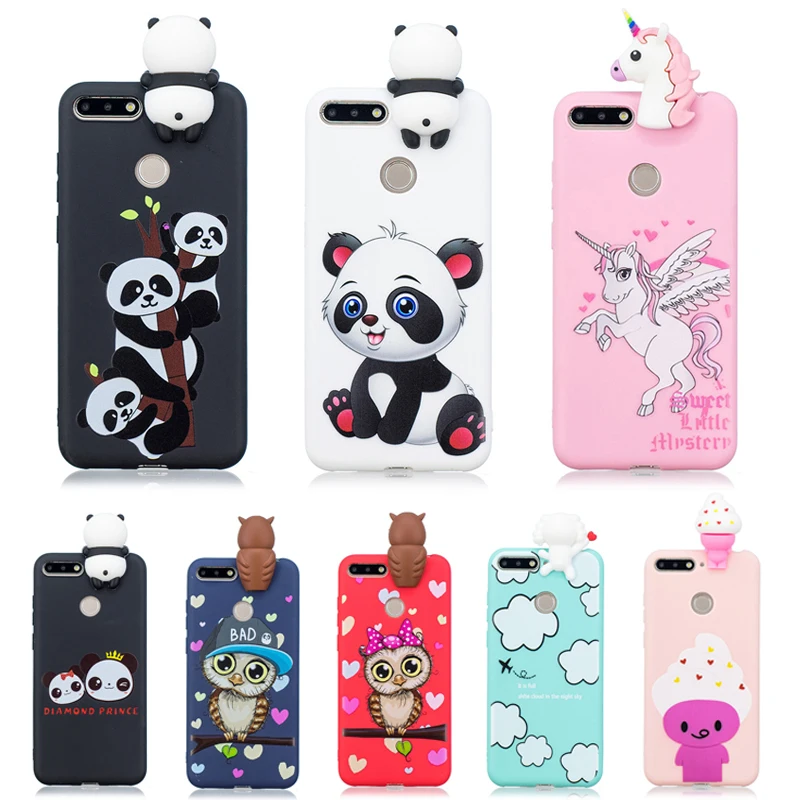 

Fundas For Huawei Y7 2018 Case 3D Unicorn Panda Owl Silicone TPU Case Cover On For Coque Huawei Y7 Y5 Prime Y6 Prime 2018 Cases