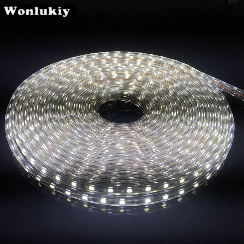 

Wonlukiy 220V 5050 Led Strip Light 1M/2M/3M/5M/8M/10M/12M/15M18M/20M/25M+Power Plug 60leds/m IP65 Waterproof Flexible Tape