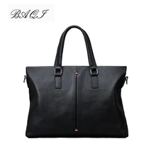 BAQI Brand Men Briefcase Bag Genuine Cow Leather Men HandBags 2019 Fashion Computer Business Bag Men Shoulder bags Messenger Bag soft genuine cow leather men bag ultra thin briefcase handbag brand designer men shoulder bag casual fashion business bag