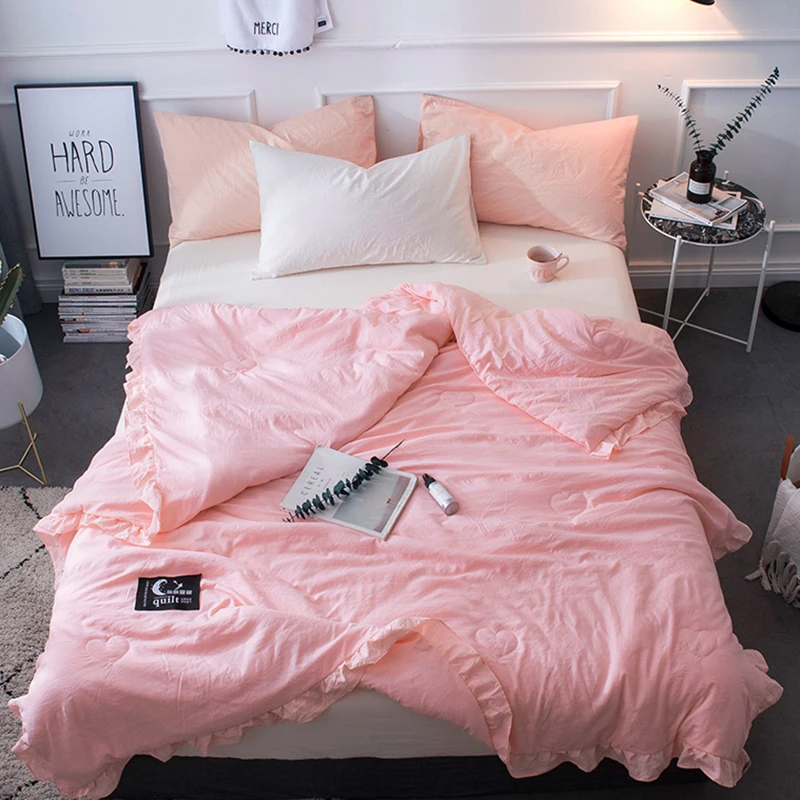 

Summer Solid color Bedspread Quilt Blanket Comforter Bed Cover Quilting Home Textiles Multiple colors to choose from free #sw