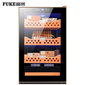 

Gold FK-68C Temperature & Humidity Cooler Cedar Wood Shelf Mute Humidity Adjustable Moisturizing Cabinet Electric Cigar Humidor