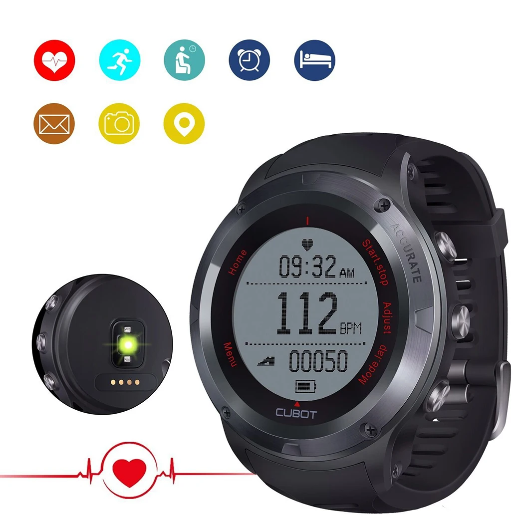 

F1 1.2 inch IP Steel Heart Rate Monitor Fitness Tracker Sports Smart Watch Message Reminder Music Remote Control Smart Watches