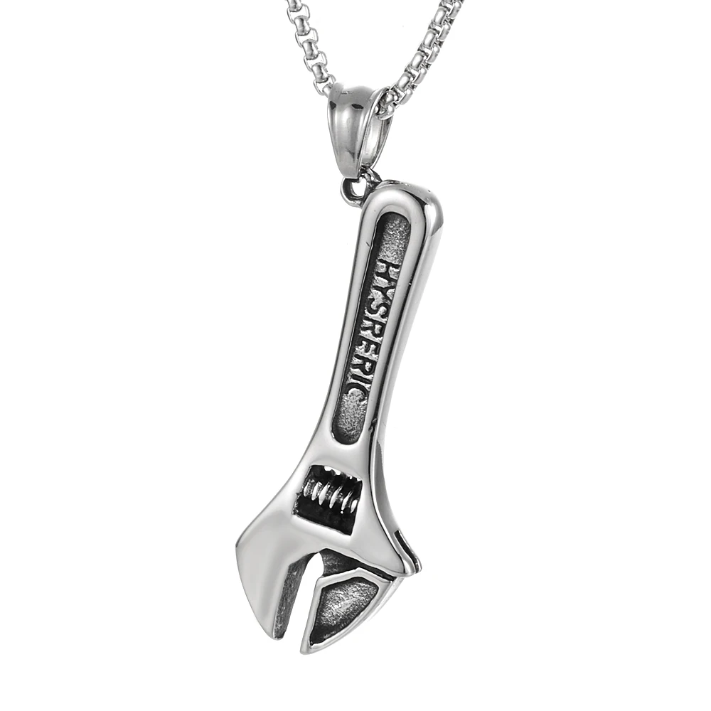 Fashion Motorcycle Spanner Pendant Wrench Necklaces Pendants Jewelry