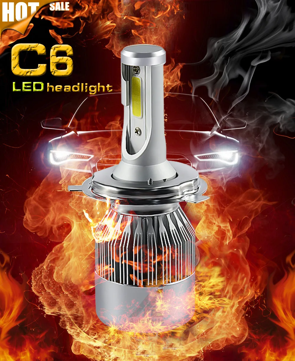 2pcs XENPLUS Super bright Led bulbs H7 110W 13200lm 12V C C6 LED headlights H4 H11 D2S HB3 HB4 9004 9007 H13 lamp