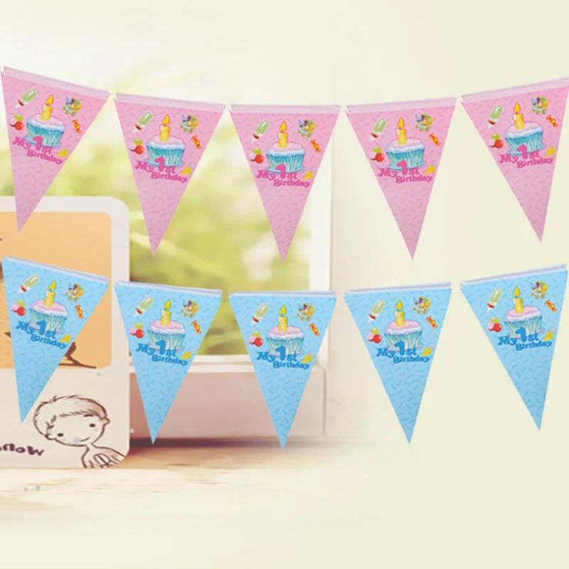 Drapeaux Pour Premier Anniversaire Fille Et Garcon 10 Pieces Banniere De Fete A Theme Pour Enfants Fournitures De Decoration Pour Fete Prenatale Fete De Famille Aliexpress