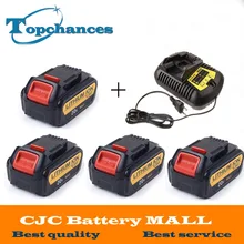 4PCS High Quality 20V 4000mAh Power Tools Batteries Replacement Cordless for Dewalt DCB181 DCB182 DCD780 DCD785 DCD795+Charger