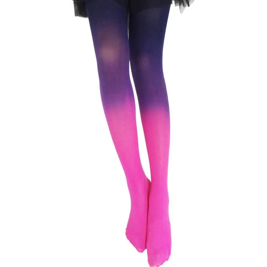 

2018 New Vintage Gradual Gradient Change Tights Stockings Women Girls Pantyhose Fashion Women sexy Stockings cute stocking