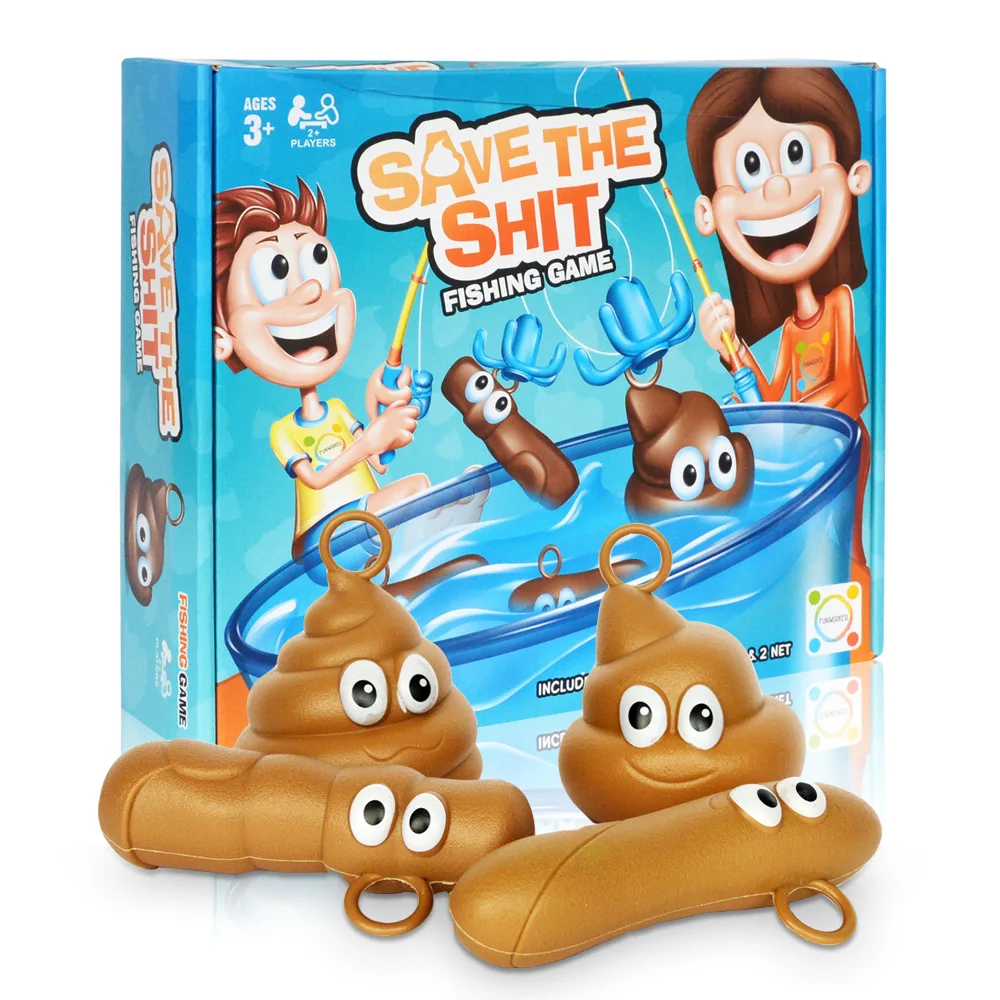 Classic Fishing Rescue Poop Indoor and Outdoor Sports Battle Toys Portable Desktop Intellectual Parent-Child Interactive Game 2