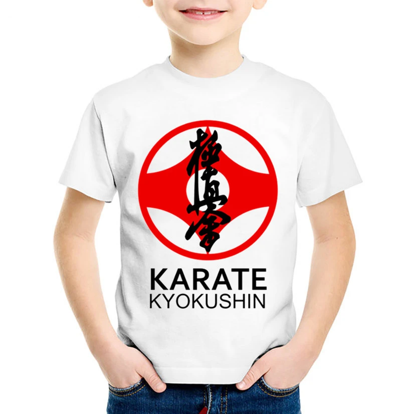 Enfants Mode Imprime Kyokushin Karate Kanji Et Symbole T Shirts Enfants D Ete T Shirts Garcons Filles Hauts Bebe Vetements Decontractes Hkp699 Aliexpress