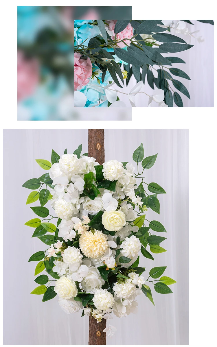 JAROWN Wedding Irregular Flower Row Background Decoration Wedding DIY Rose Hydrangea Flower Arrangement Arch Flower (17)