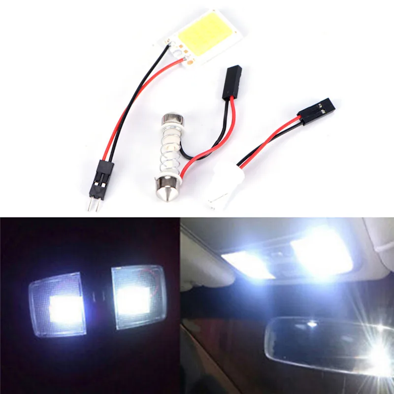 

2pcs T10 COB LED DC 16SMD White Dome Map Light Bulbs Car Interior Panel Lamp New