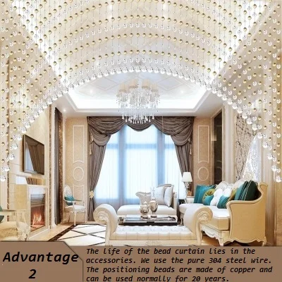 Multi-colored living room partitions set of AAAA crystal beaded