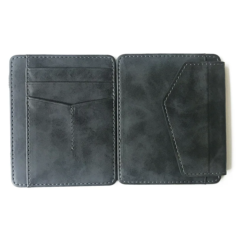 dark gray Ультратонкий кошелек для мелочи из искусственной кожи мужской женский кошелек ручной держатель кошелек кредитный держатель для карт Органайзер Лучшая-WT - Цвет: dark gray