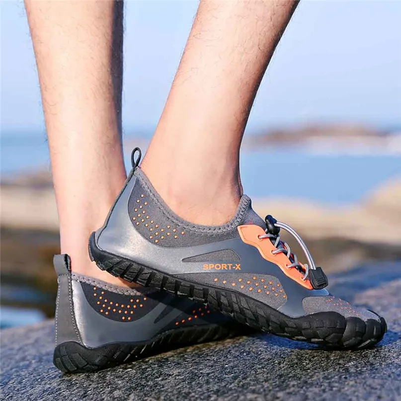 Outdoor Sports Lovers Beach Shoes Women Men Lace Up Water Shoes Breathable Non-slip Quick-Dry Barefoot Swimming Aqua Shoes #2y21 (16)