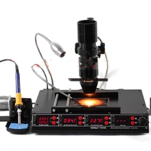 YIHUA 1000B 3 функции в 1 Инфракрасная паяльная станция горячий воздух для поверхностного монтажа пистолет+ паяльники+ 540 Вт подогрев станции