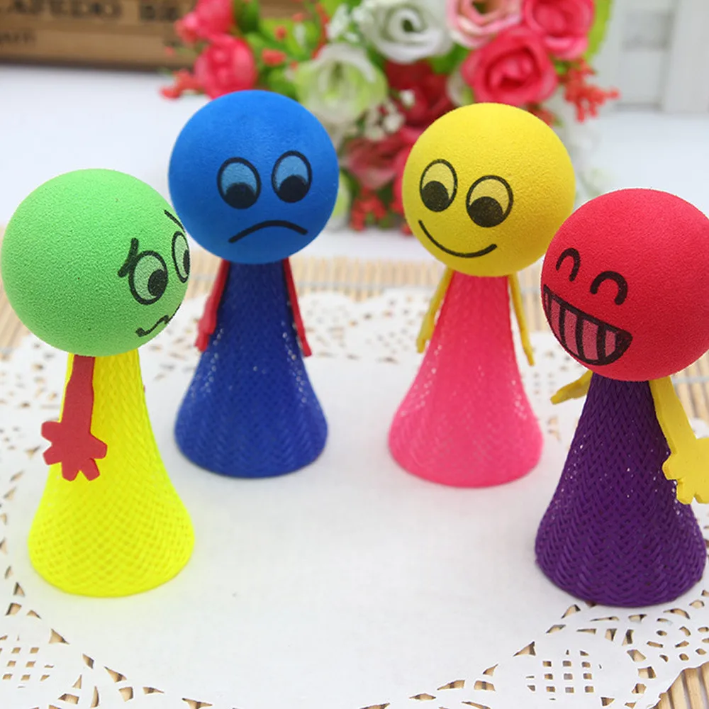 

Funny Colorful Educational Toys Fly Man Jump Bounce Elf Toys Kids Gift squishy toys The expression will jump antistress YE11.27