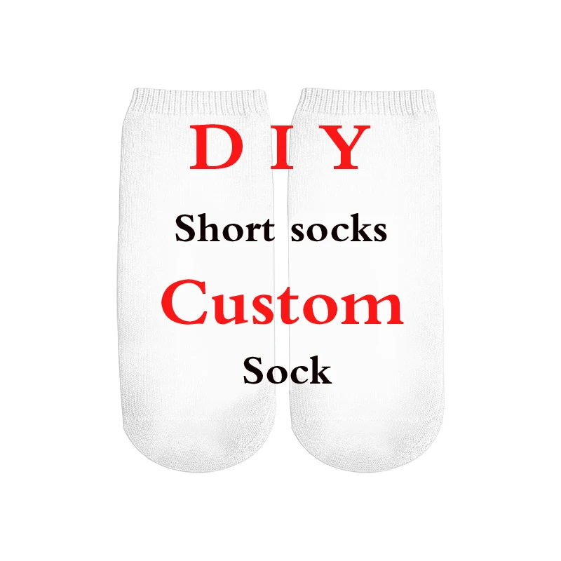 PLstar Cosmos 6 пар одной упаковки 3D печать DIY пользовательский дизайн мужские/женские короткие носки Прямая поставка оптовые продажи