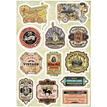 12x etiqueta Vintage Retro A4 tamaño de teléfono tabletas ipad, equipos portátiles equipaje Skateboard motocicleta bicicleta Auto adhesivo decorativo para coche