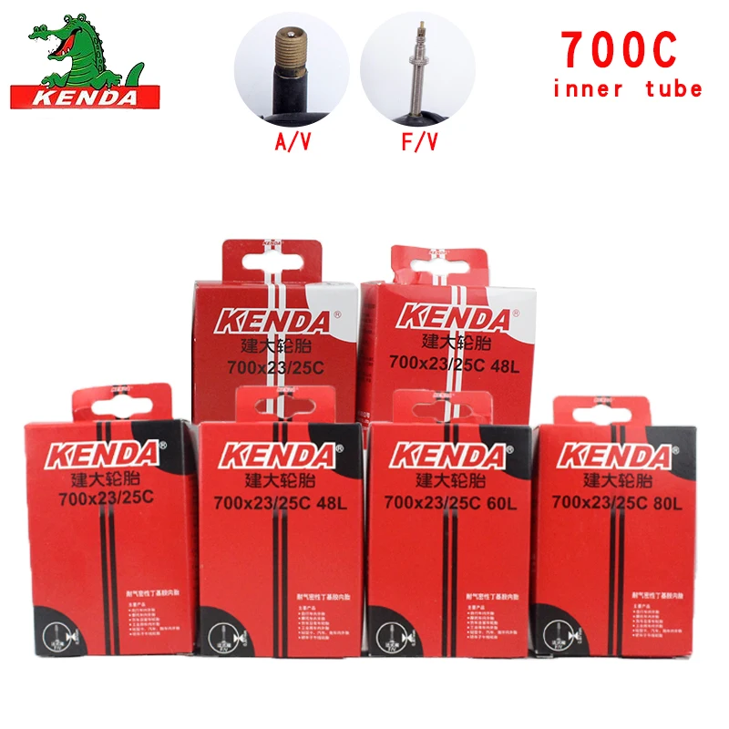 Kenda Mountain Bike Road Bicycle tire 700 *18 23 25 28 32 35 43 45C bike parts AV FV Cycling butyl rubber Bicycle Inner Tube