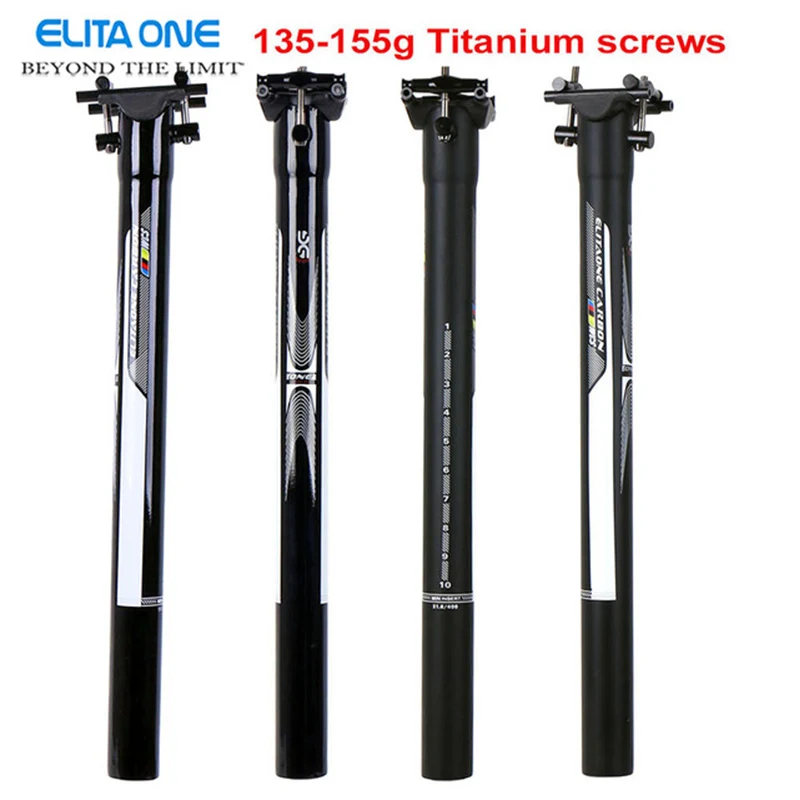 

2018 New ELITA ONE Carbon Bicycle Seat Post MTB road mountain bike carbon seat tube 27.2/30.9/31.6*350/400mm bike seatposts
