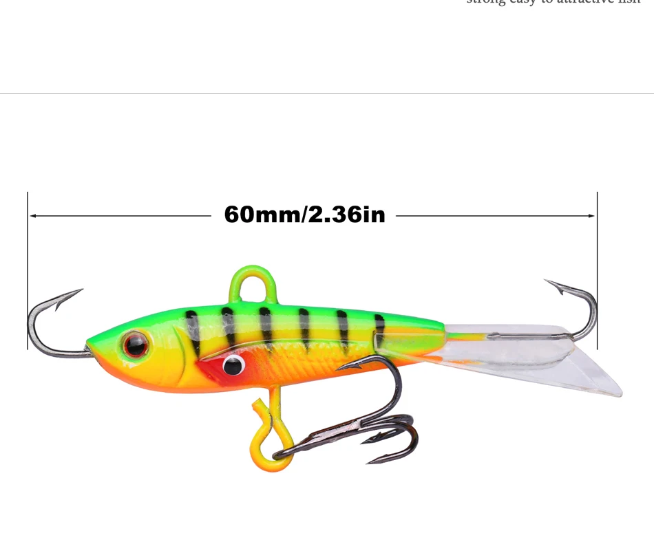 Goture 4 шт./лот 60 мм 10.1 г зимняя лед Рыболовные приманки искусственные приманки привести джиг жесткий заманить для балансиры Рыбалка