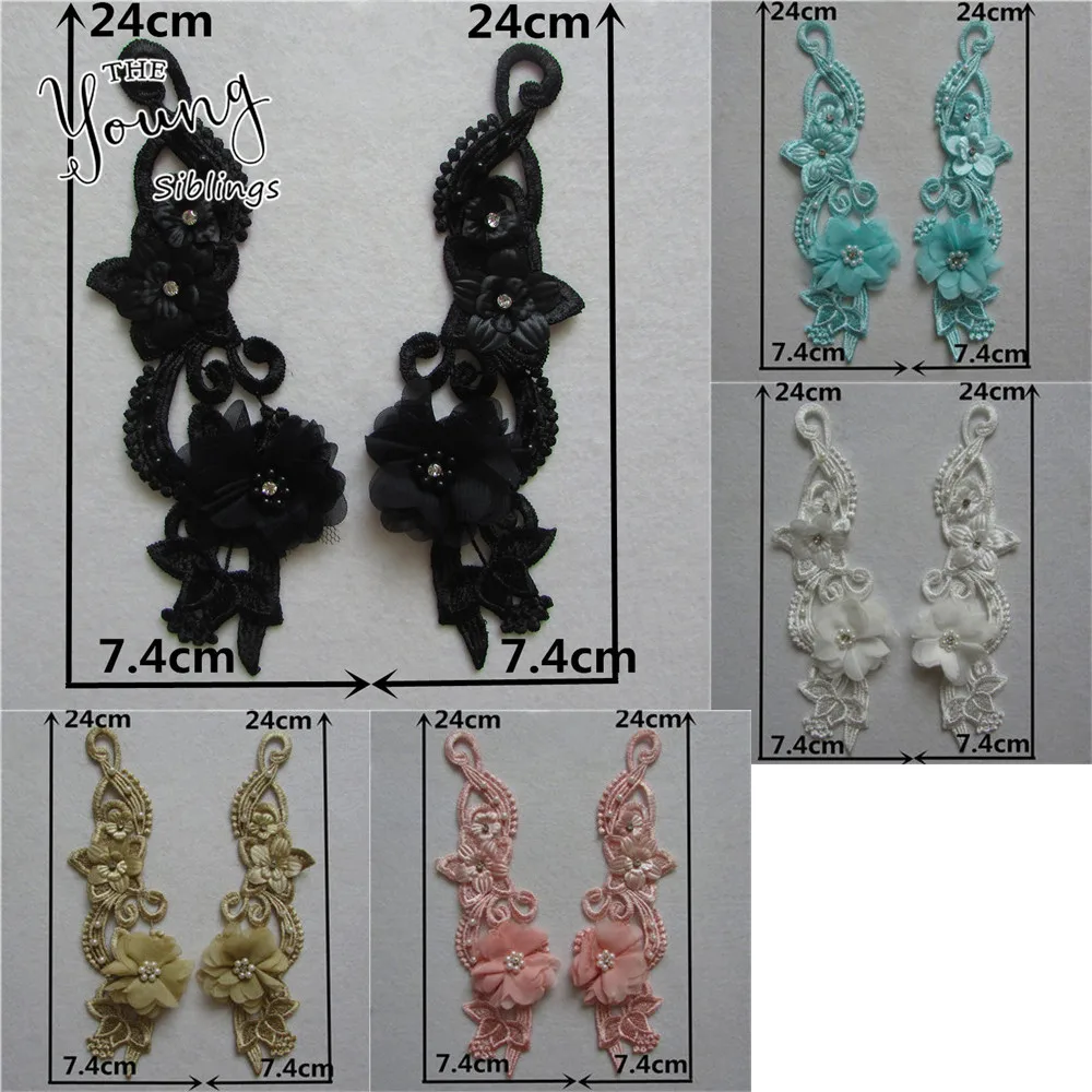 

Brand new Fashion style Embroidery Lace Collar DIY Clothing Sewing Neckline Accessory Scrapbooking YL584-YL588 A pair for sale