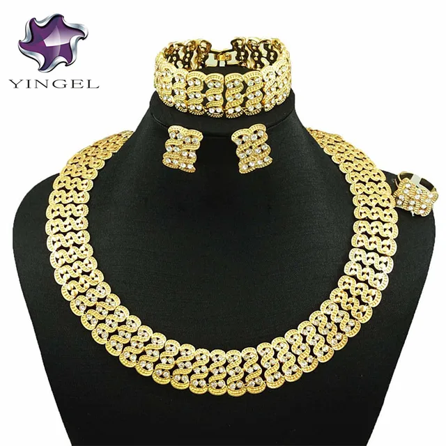 Buy indian jewelry dubai gold jewelry women fashion necklace fine jewelry sets