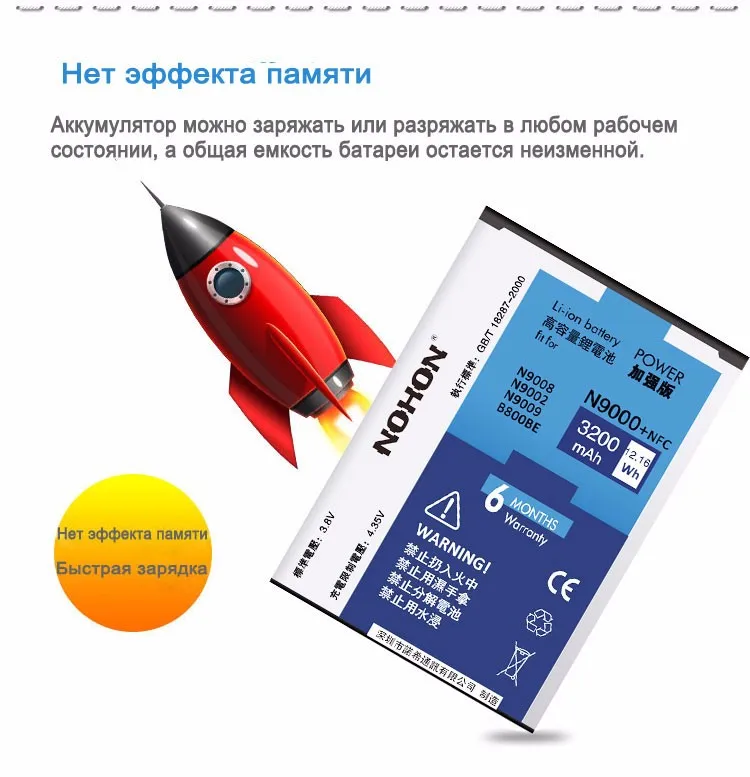 NOHON аккумулятор для samsung Galaxy Note 3 4 Note3 Note4 N9000 N9005 N9006 N9100 N910X NFC боковая батарея замена реального Ёмкость батареи