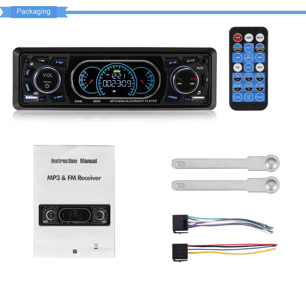 Двойной USB автомобильный радиоприемник с Bluetooth 1Din автомобиль радио Coche Регистраторы автомобильный стерео Мультимедийный Плеер MP3 FM Вход SD часы в тире AUX FM