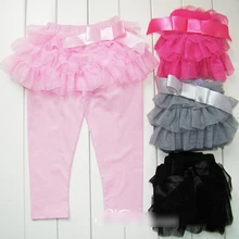 Y100 вуаль для принцессы вуаль с помпоном Штаны детская одежда хлопок леггинсы из лайкры с вуалью 3 вида цветов дополнительно