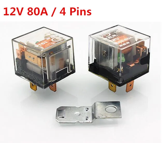 5 Pcs 4 Pin 12v 80a Transparent Car Relay High Power Relay