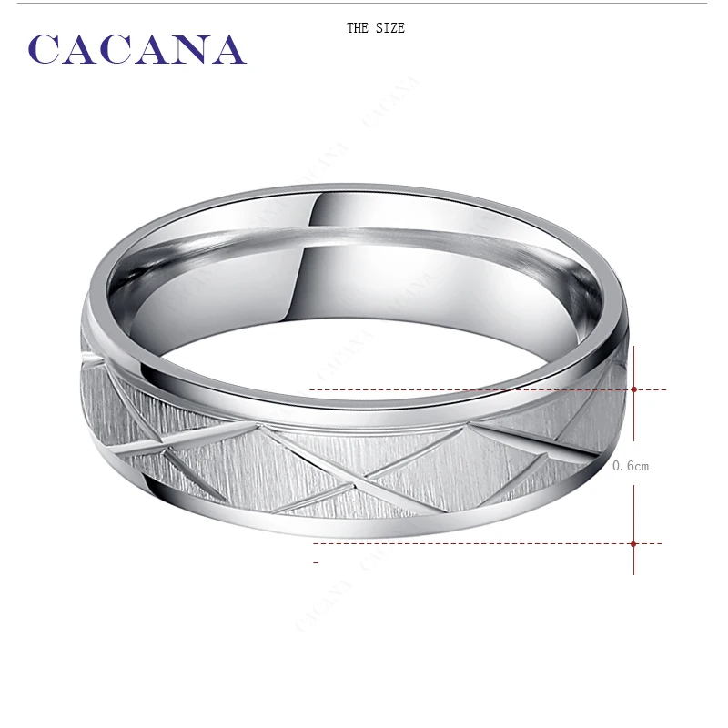 CACANA Stainless Steel Rings For Women X Sign Personalized Fashion Jewelry Wholesale NO.R34