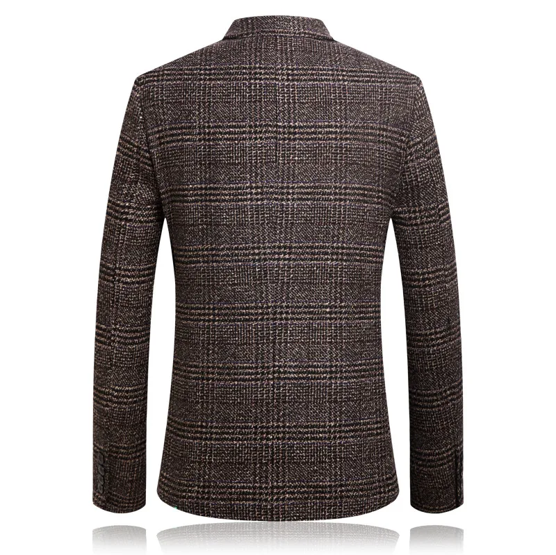 2018 الصوف الأعمال السترة للرجال نوعية جيدة الشتاء الصوف عارضة السترة للرجال سميكة جاكيت بدلة الرجال