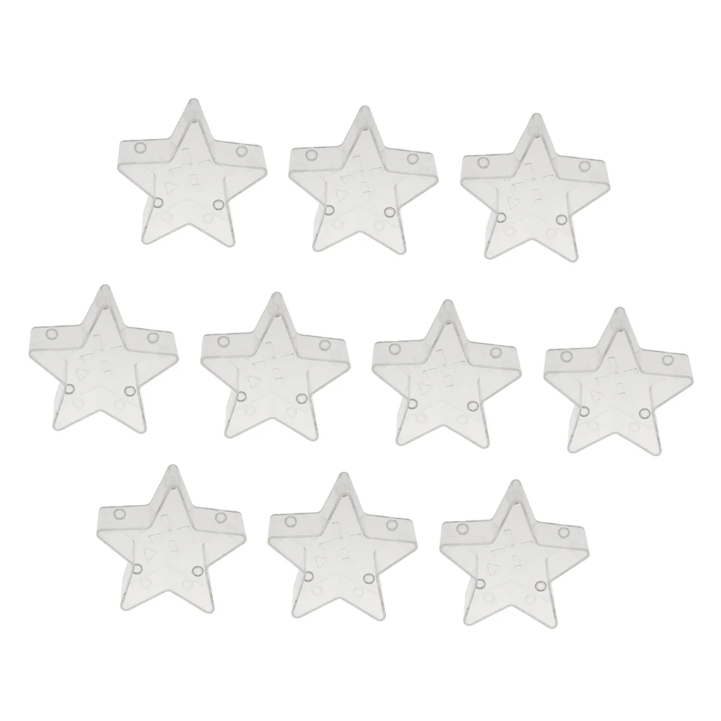 10pcs  Plastic Star Clear Tealight Holder Tea Light Cup Case Candle Candle Molds Holder Decoration