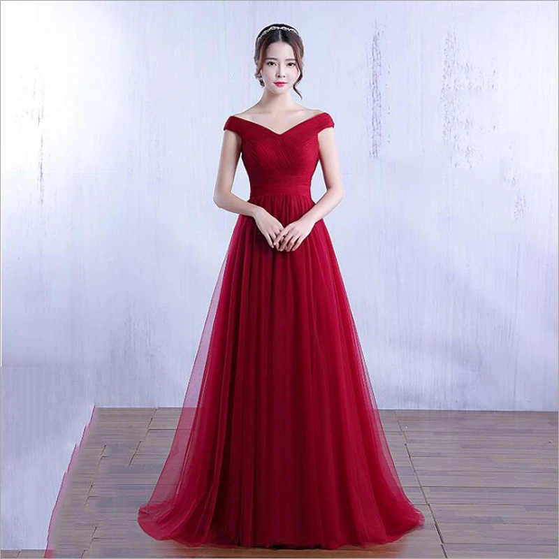 evening gown red colour